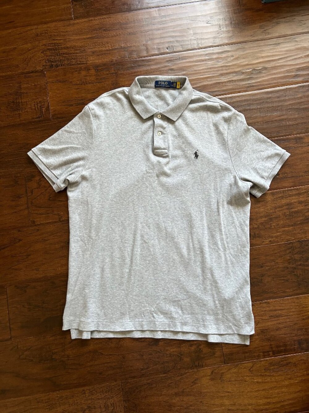 Ralph Lauren Polo mens gray short sleeve polo shirt L large
